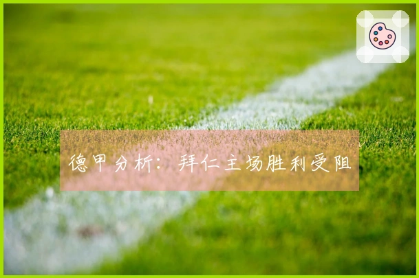 德甲分析：拜仁主场胜利受阻